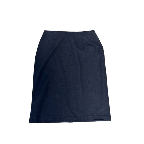 St. John Sport Denim Zippered Pencil Skirt  Size 4 - Picture 4 of 7